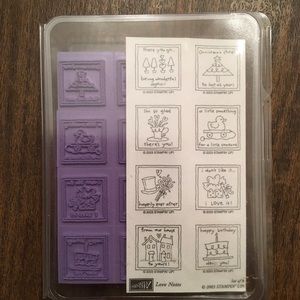 STAMPIN’ UP! Love Notes Set of 8 Stamps Unmounted